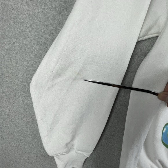 channel 5 News Sweatshirt Men's Large White pullover Andrew Callaghan All Gas NO - Picture 6 of 9